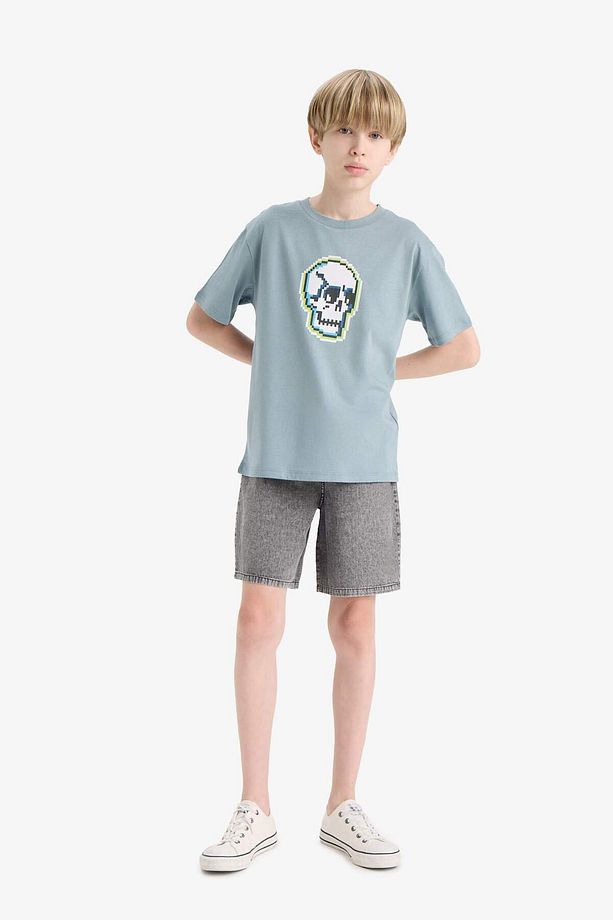 Erkek Çocuk Jean Şort D8575A825SM - 4