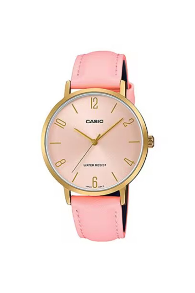 CASIO Women's Analog Pink Dial Watch - LTP-VT01GL-4BUDF