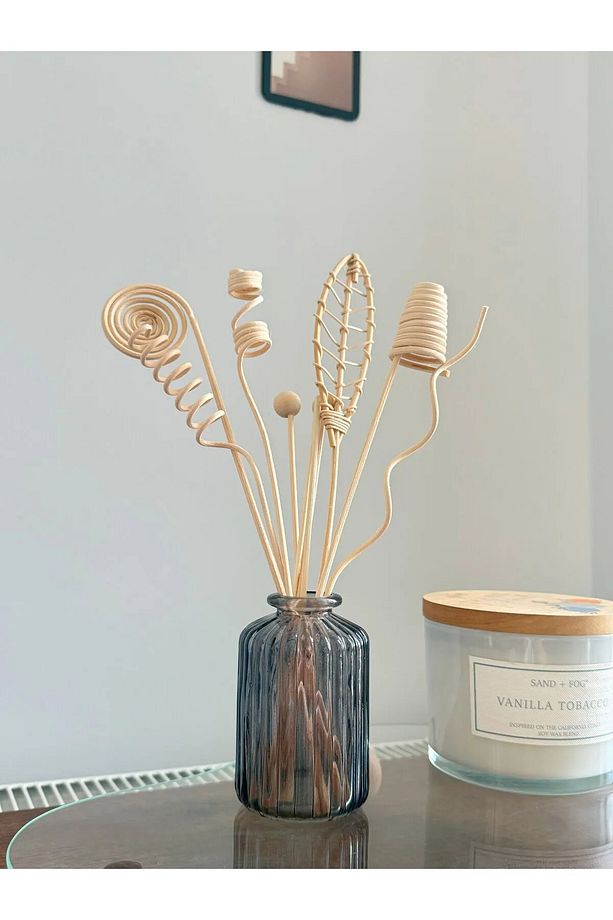 10 Adet Rattan Dekoratif Şık Koku Çubuğu, Çubuk Aromaterapi Dağıtıcı - 1