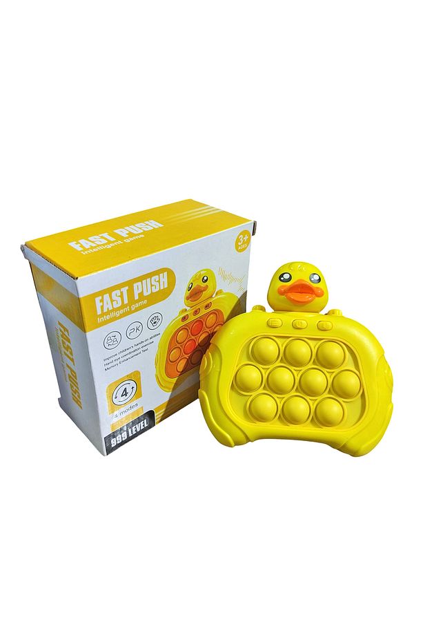 Popit Makinesi Işıklı Oyun Fast Push Pilli Fidget Kabarcık - Ördek - 2