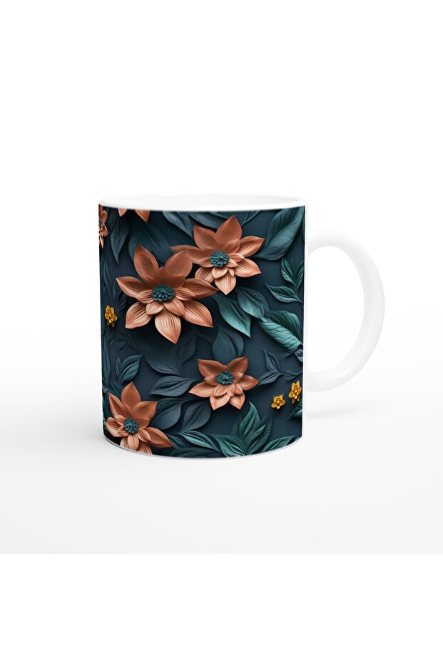 كوب منقوش على شكل زهرة الحديقة الليلية - 3