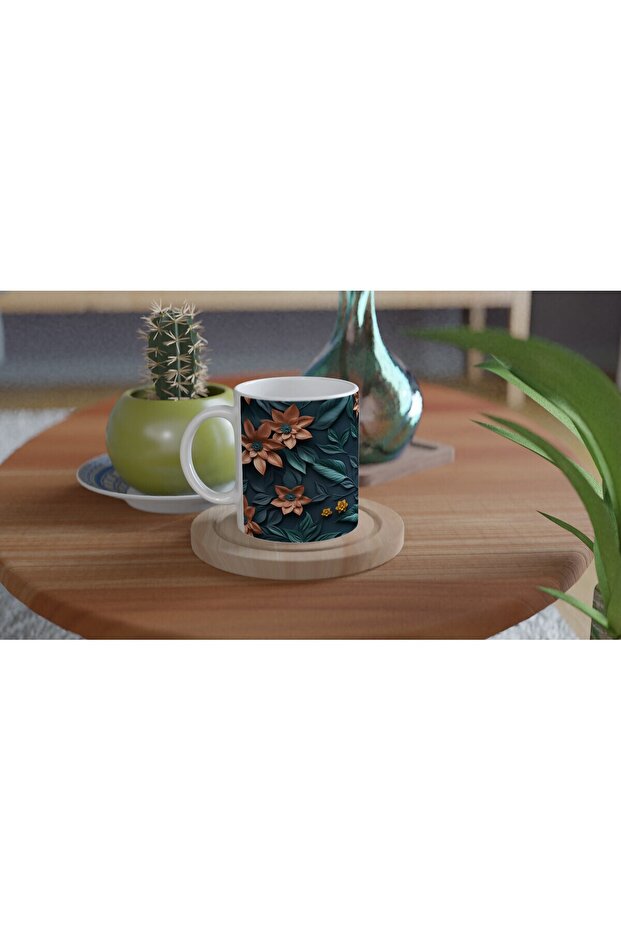 كوب منقوش على شكل زهرة الحديقة الليلية - 4