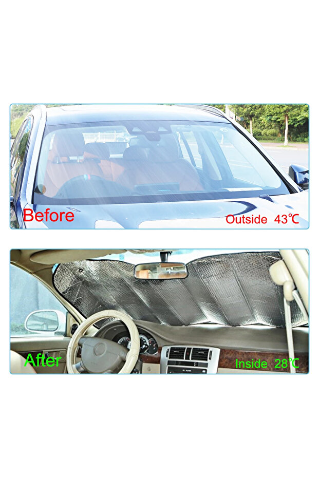 For Chevrolet Colarada 2015-2016-2017-2018-2019-2020-2021-2022 Auto Front Windshield Sunshade with Suction Cups - 4
