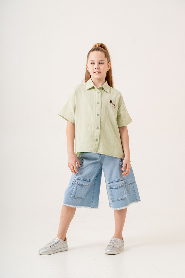 Girl's Short Sleeve Double Shirt 1811