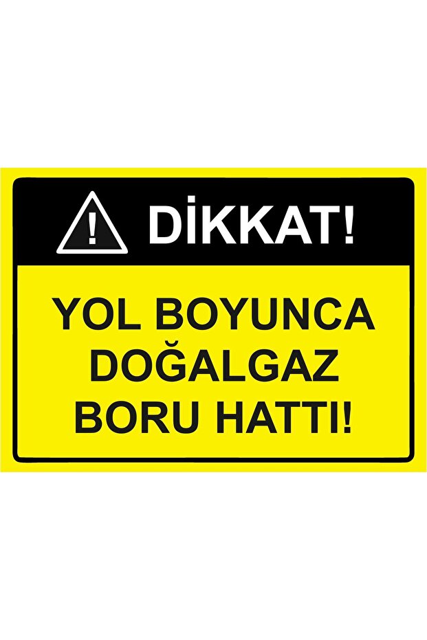 Caution Natural Gas Pipeline Along Road Isg Warning Sign Pvc A5 15X21 cm