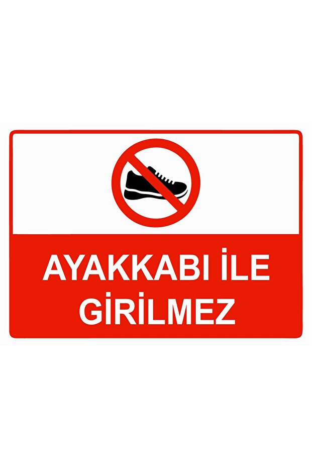No Shoes Allowed Isg Warning Sign Pvc A4 21X30 cm