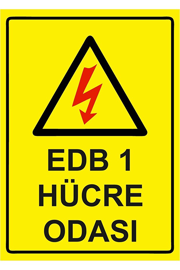 لافتة تحذير EDB 1 HÜCRE Odum من مادة PVC مقاس A3 30x42 سم