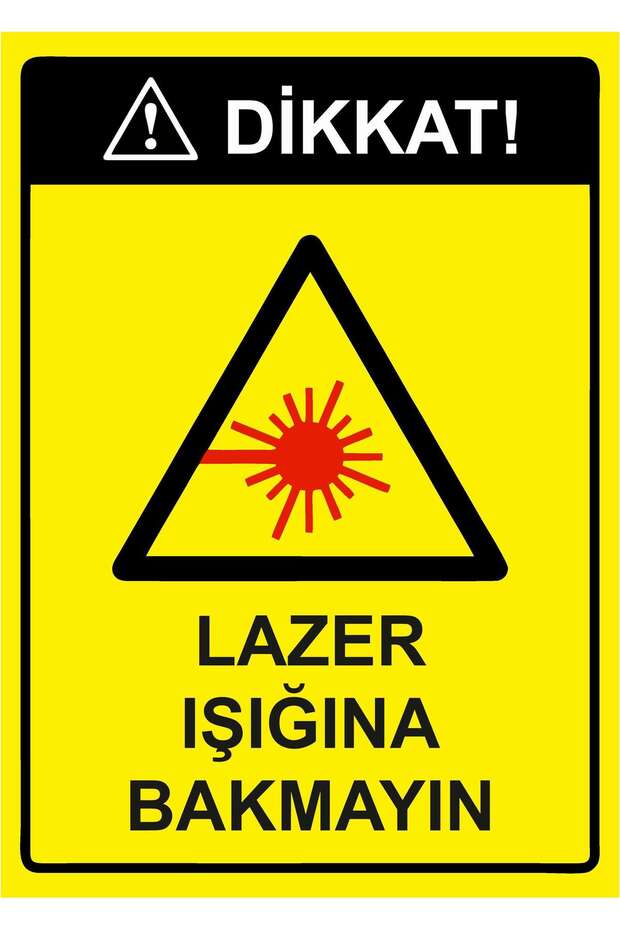 Attention! Do Not Look at the Laser Light Isg Warning Sign Pvc A3 30X42 cm