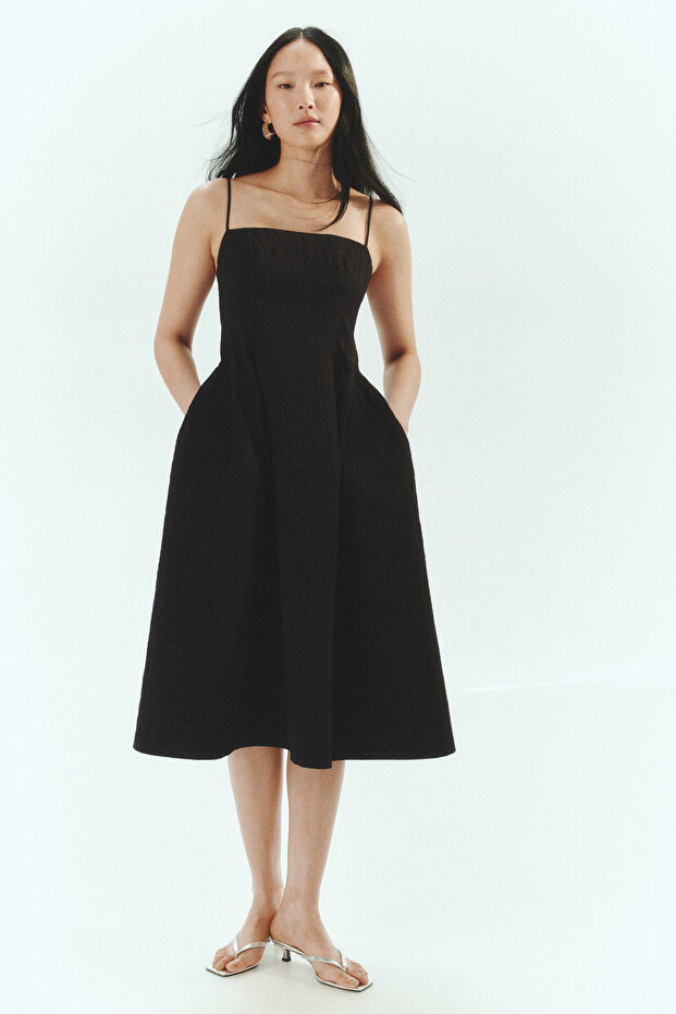 Jakarlı Dokuma Elbise - 2