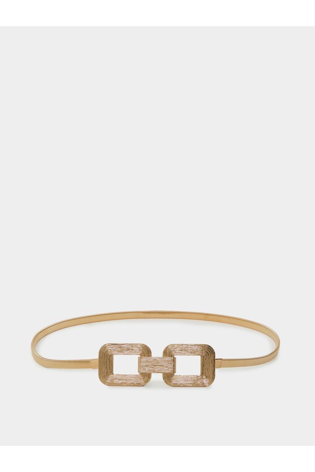 Metallic Buckle Detail Belt