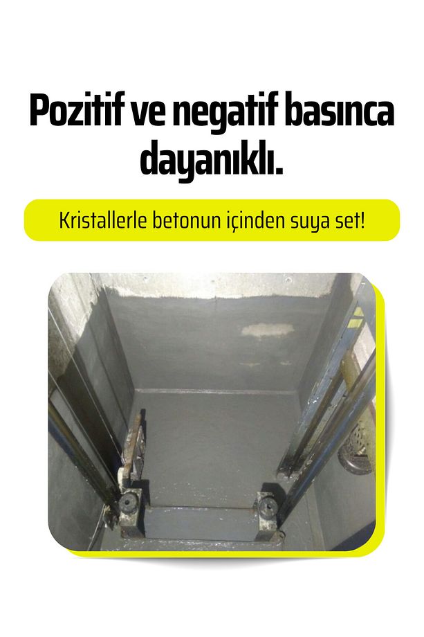 Kristalize Su Yalıtım Harcı – Tek Bileşenli, Çimento Esaslı, Negatif/ Pozitif Etkili 25 kg - 2