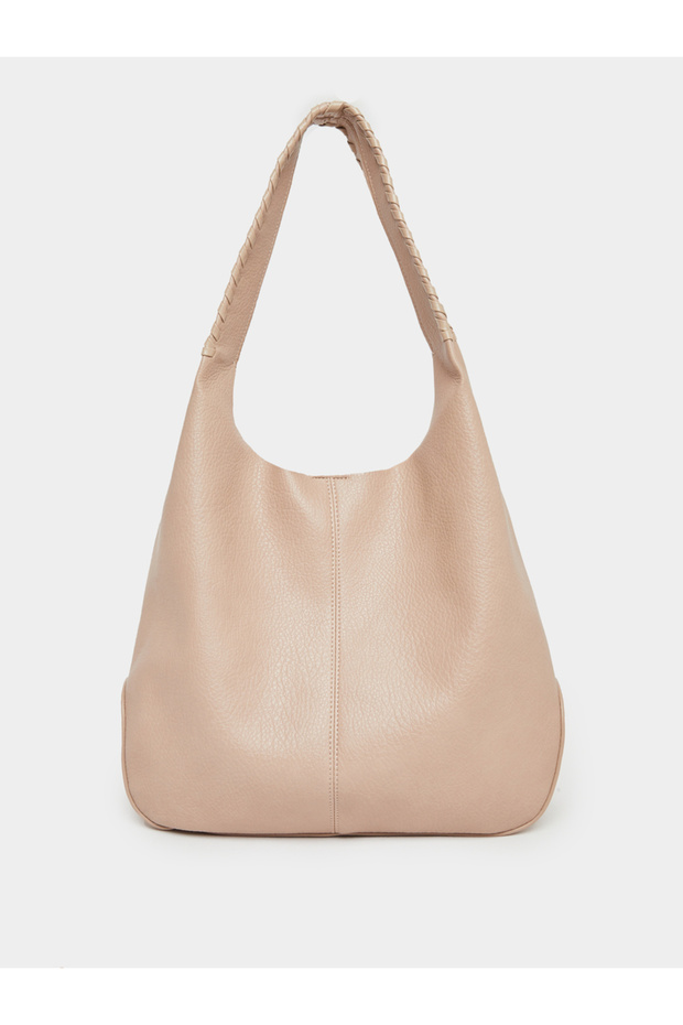 Solid Tote Bag with Zip Closure - 2