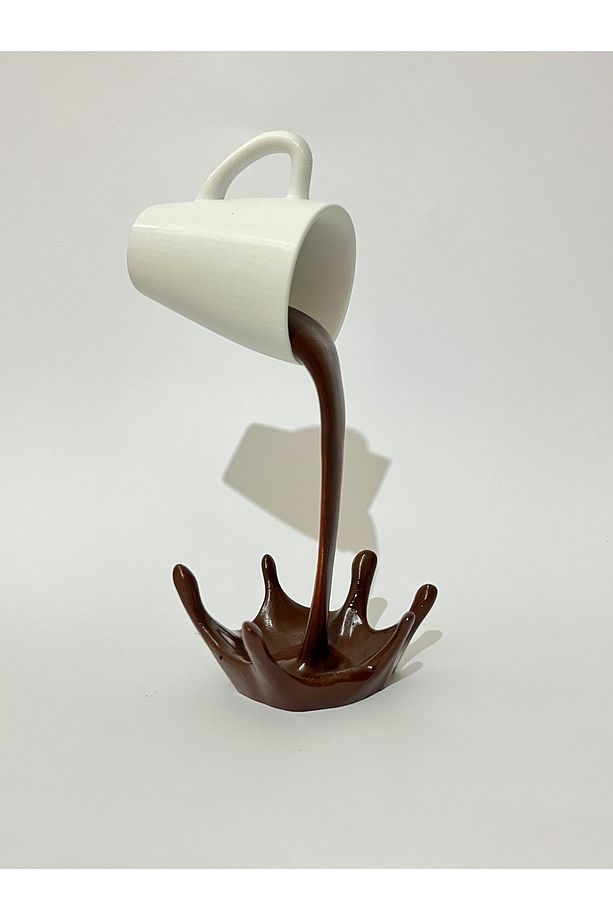 Dekoratif Dökülen Kahve Figürü - Kahve Köşesi - Coffee Corner 22cm - 5