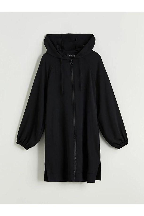 LCW Modest Kapüşonlu Oversize Kadın Tunik - 5
