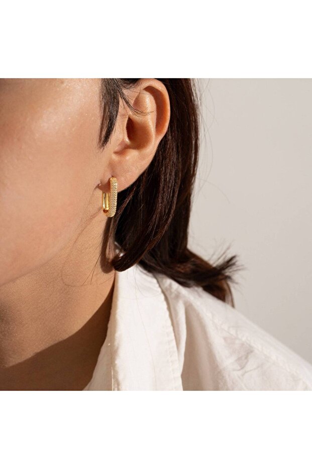 Taşlı Küpe 925 Ayar - 3