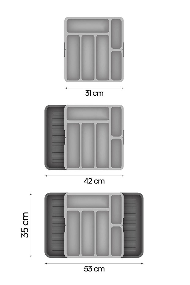 Double-Sided Extendable Adjustable Drawer Spoon Holder 721772 - 5