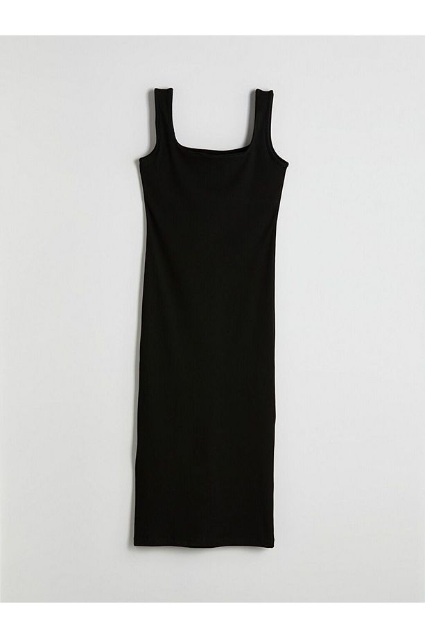 LCW Vision Kare Yaka Bodycon Elbise - 5