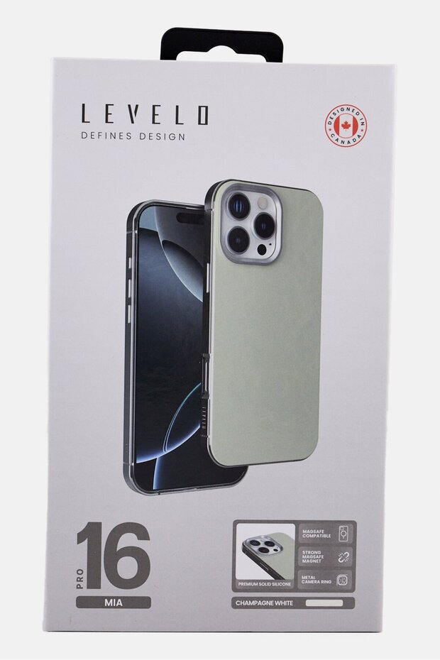 جراب سيليكون متوافق مع ماجسيف لجهاز آيفون 16 برو، لون بيج فاتح - 4