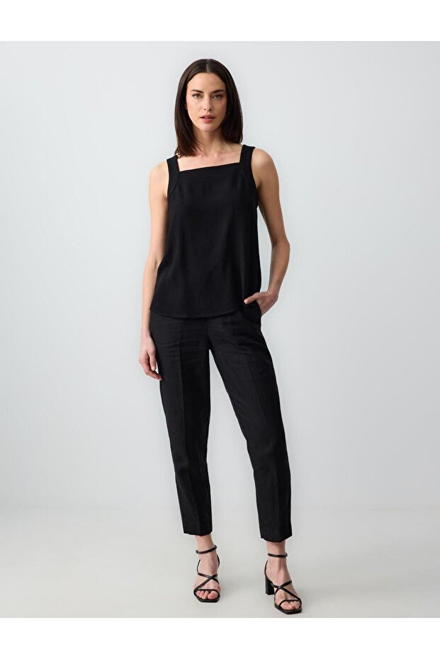 Regular Fit Black Trousers
