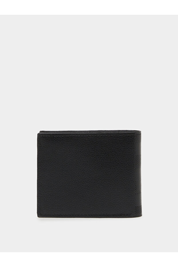 محفظة سوداء سادة منقوشة - 2