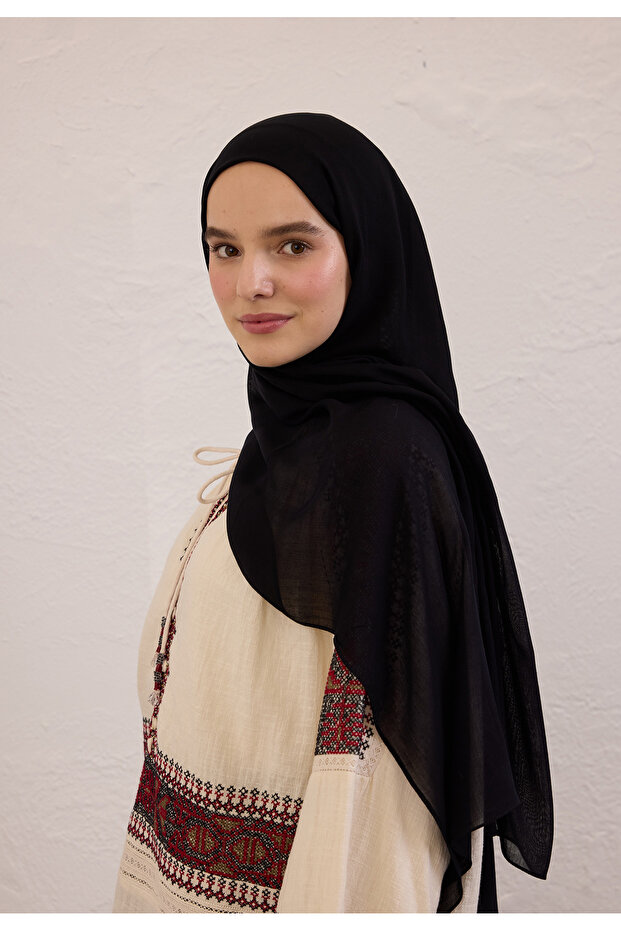 SOFT VİSKON ŞAL SİYAH - 3