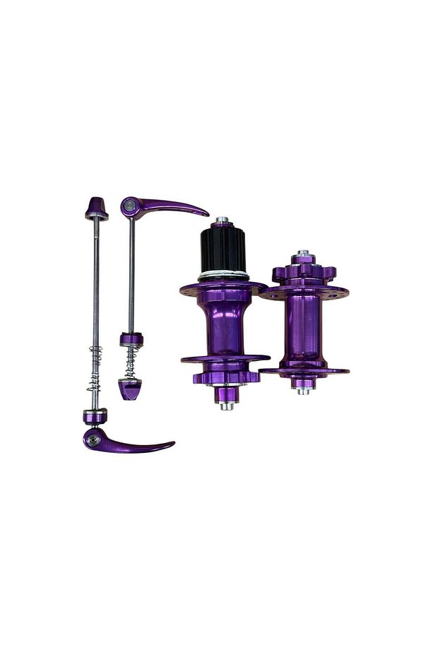 Xbyc 680 Bisiklet Hub Sesli Ön Arka Kaset Göbek Seti 32 Delik 6 Vida Qr Mandal Mor - 1