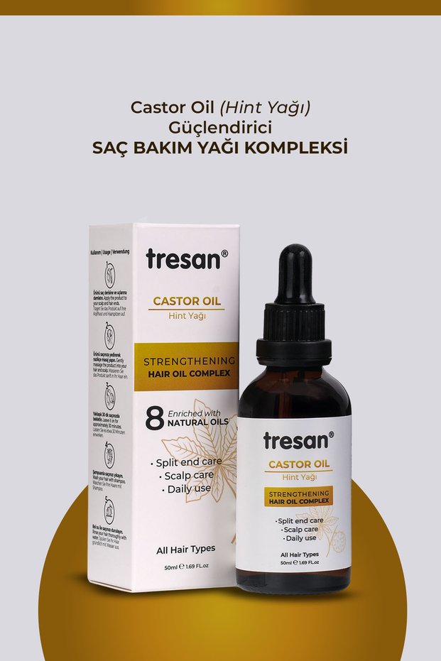 Castor Oil Strengthening Hair Care Oil Complex - +8 Precious Oils (50 ml)