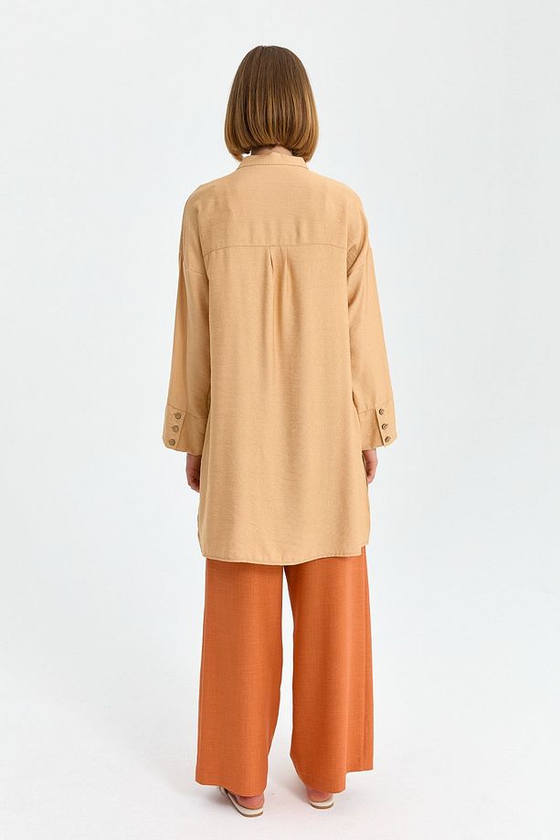 Cebi Nakışlı Tunik Camel - 8