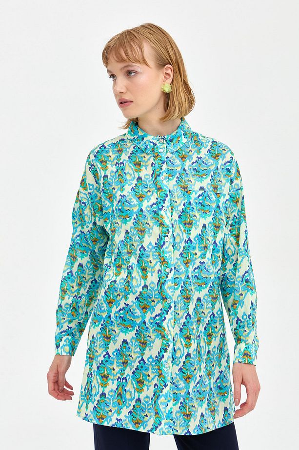 Oversize Empirme Tunik Mavi - 2