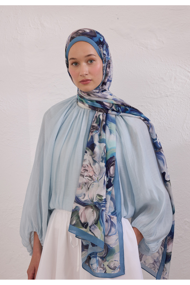 Nerissa Pattern Rami Shal Indigo - 1