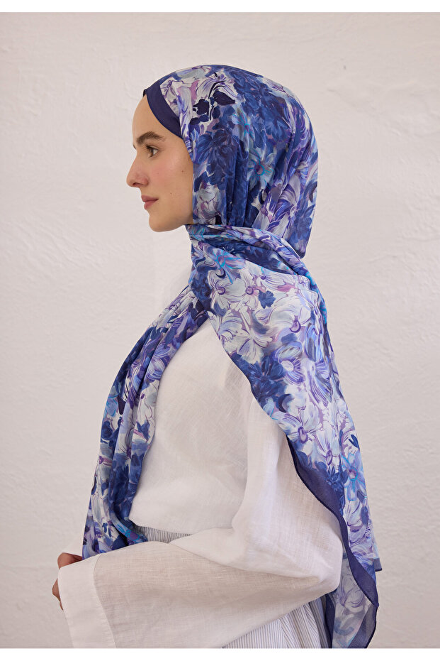 شال رامي بنمط زهرة الصيف لافندر - 3