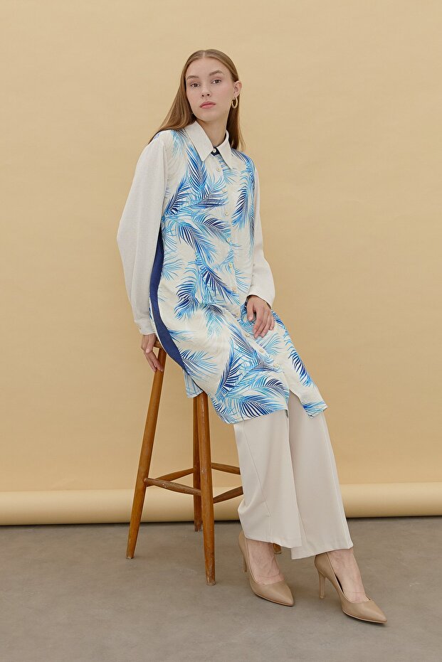 Rahat Kalıp Tunik Mavi - 7