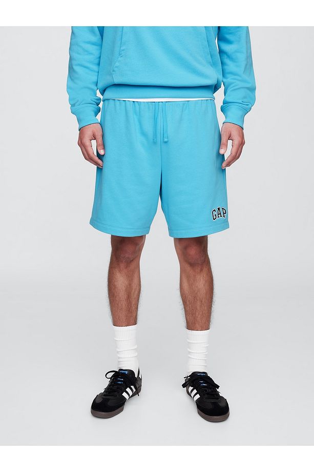 Erkek Mavi Relaxed Gap Logo Şort - 4