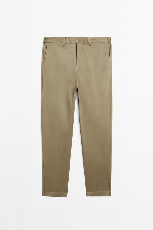 Pamuklu tapered fit pantolon - 5