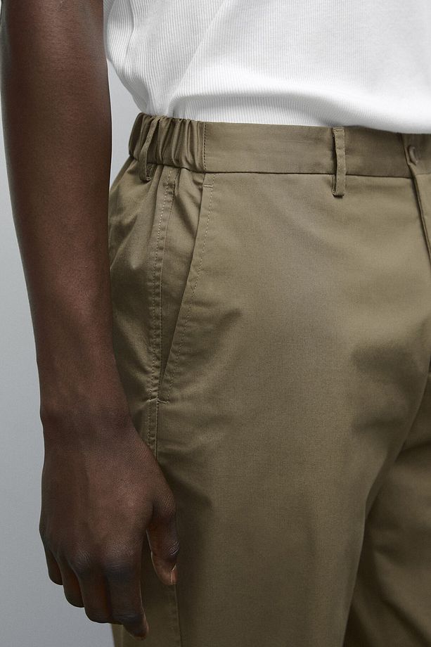 Pamuklu tapered fit pantolon - 3