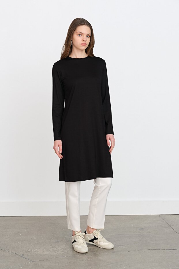 Basic Penye Tunik Siyah - 2
