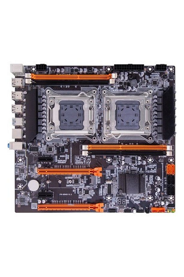 X79-8D Sata Ddr3 1866 Mhz USB 3.0 Ses G.lan LGA2011 Çift Işlemcili Anakart - 1
