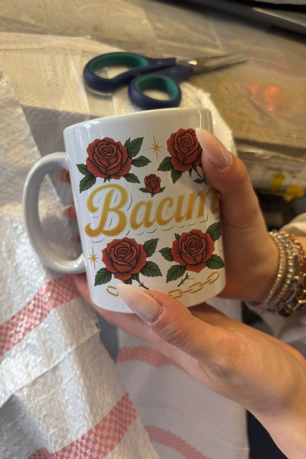 My Brother Rose Chain White Porcelain Mug