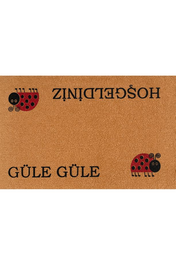 Hoş Geldiniz, Güle Güle, Uğur Böceği, Kapı Önü Paspası, Dekor Paspas, Hediyelik Eşya paspas, modern - 3