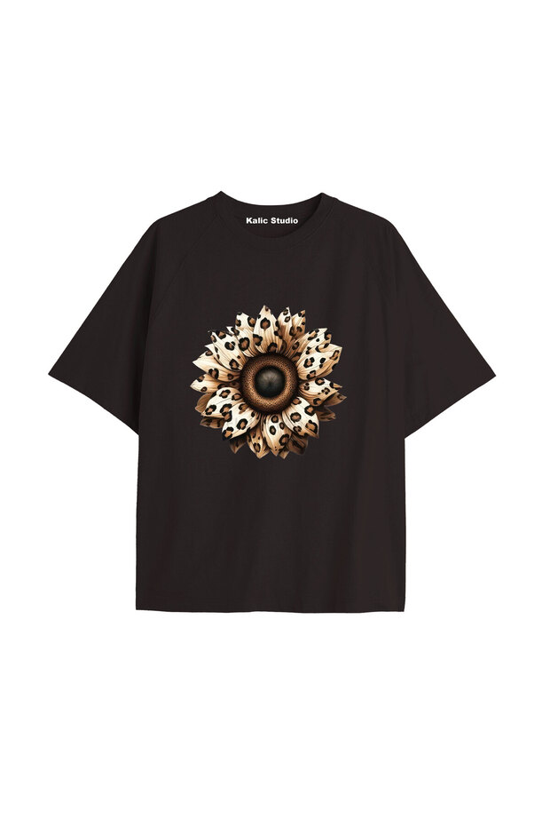 Y2K Vintage Leopard Printed Black T-Shirt Code 154
