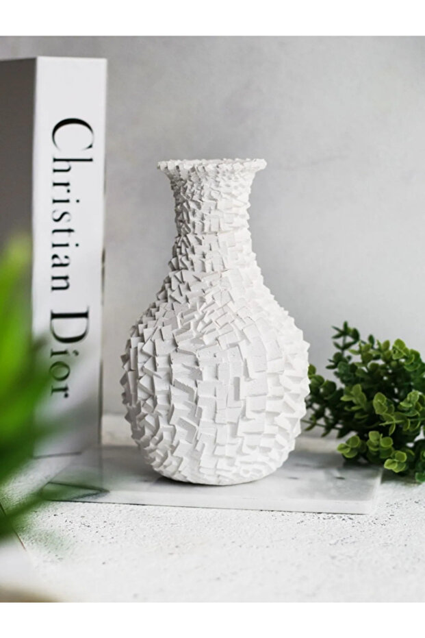 Decorative Elegant Pattern Vase with Cubes - 2