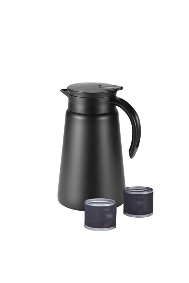 Coffee and tea pot with two serving cups