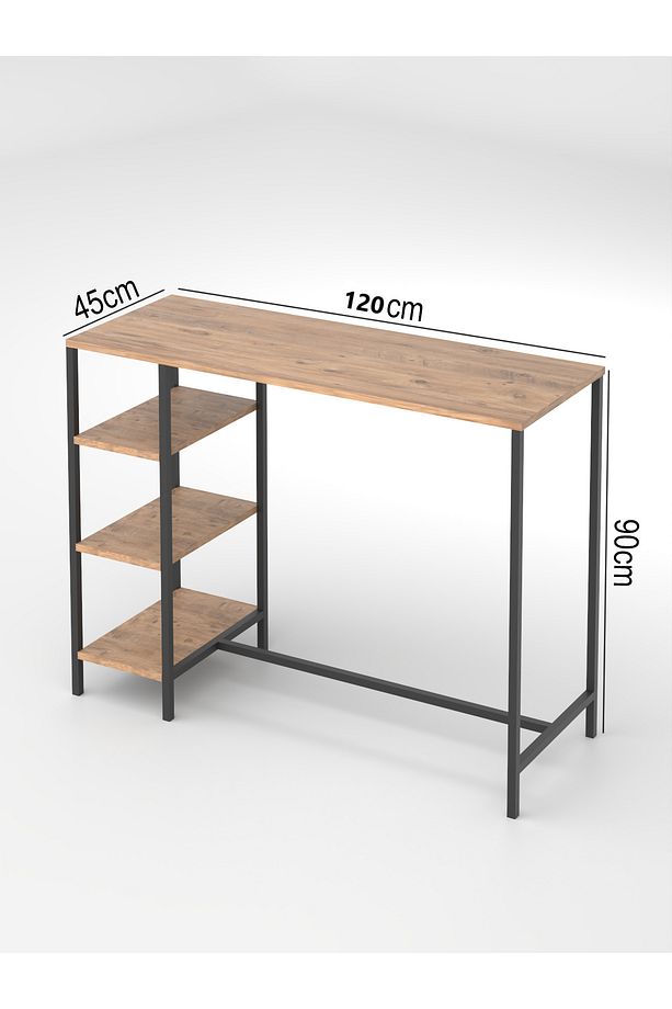 RETODESİGN ÇAM 120/45 RAFLI BAR MASASI 2058A - 3