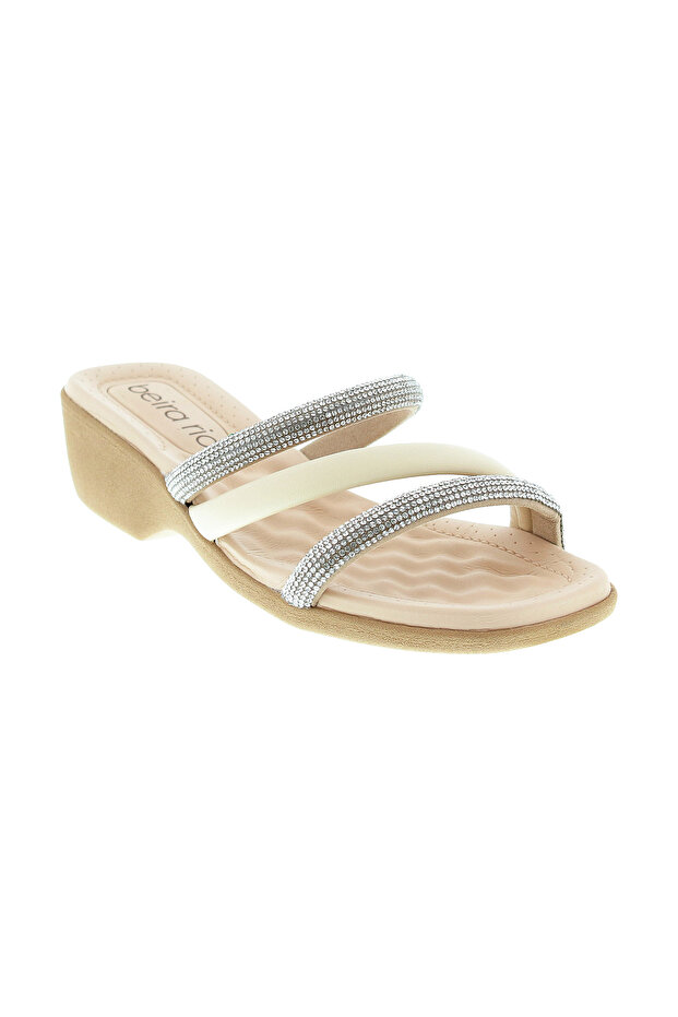 Ladies Flat Sandals Cream | Made In Brazil