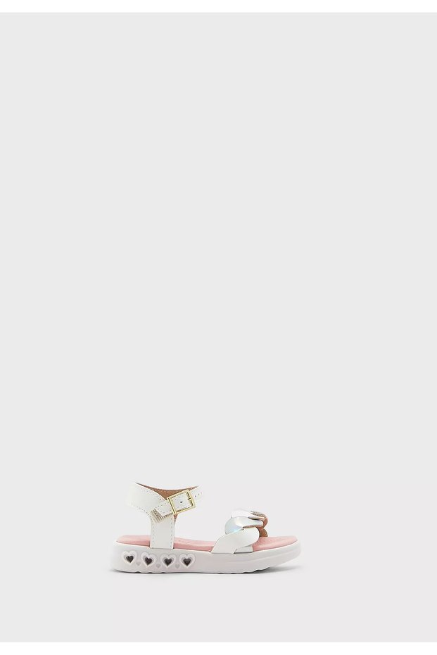 Infant Girls Sandals With Back Strap White | Made In Brazil