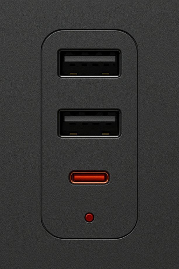 2 Usb + Type-C Akım ve Çocuk Korumalı 3lü Kare Priz 2mt - 3