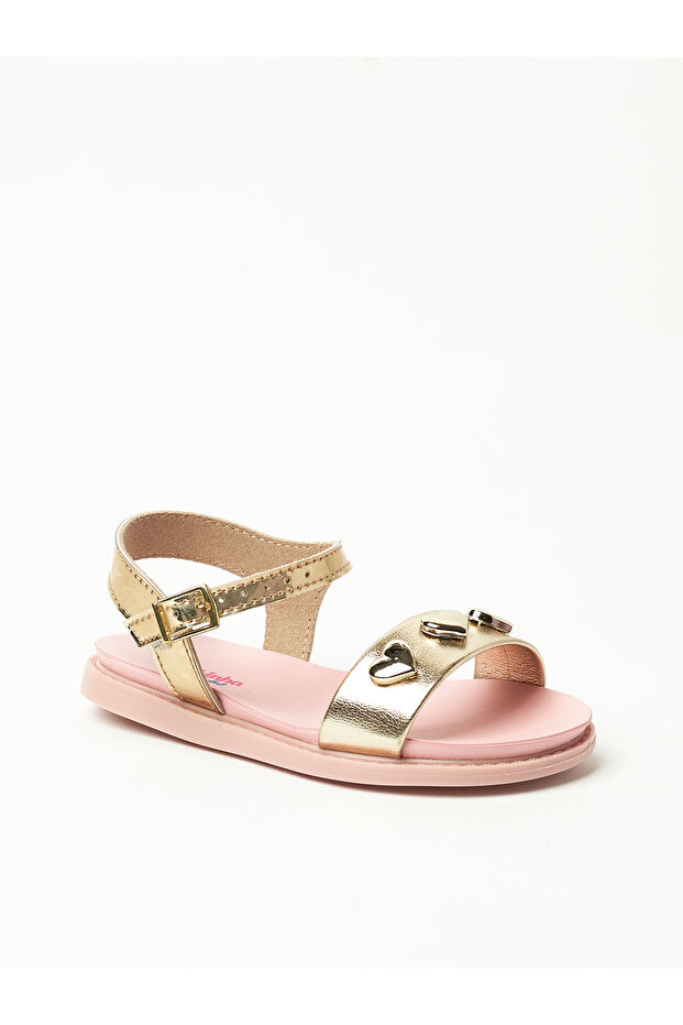 Infant Girls Sandals With Back Strap Golden | Made In Brazil