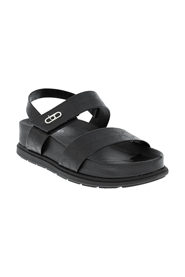 Ladies Flat Sandals Black | Made In Brazil
