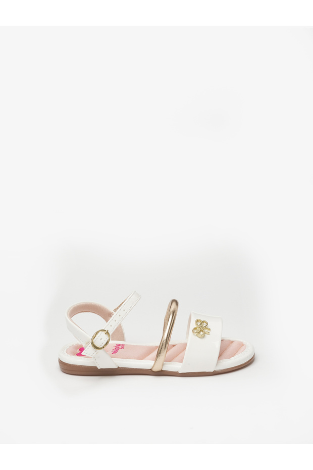 Girls Sandals With Back Strap White | Made In Brazil
