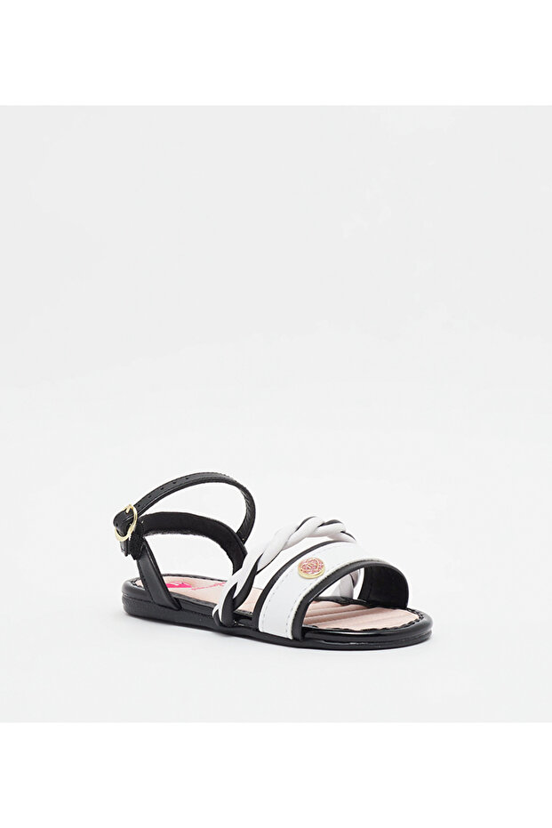 Infant Girls Sandals With Back Strap Black | Made In Brazil